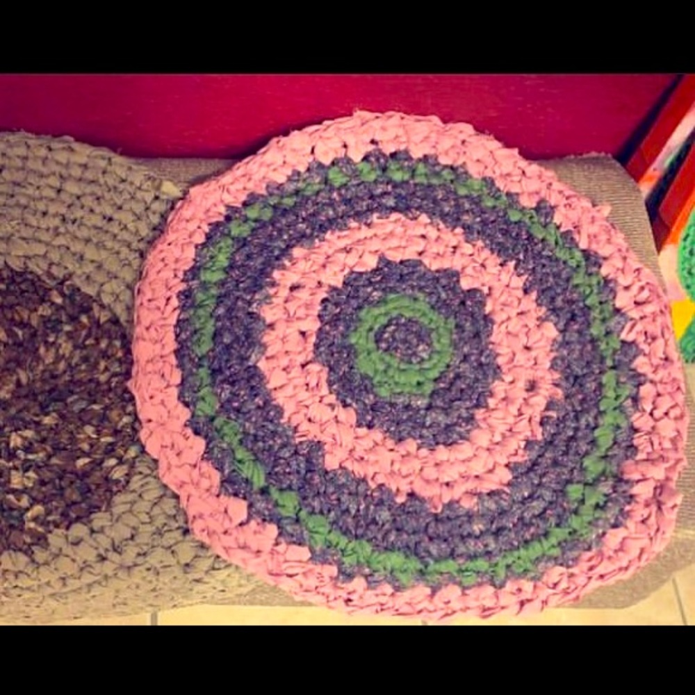 Multi Colored Crochet Rug